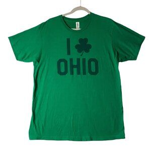 4H I Love Ohio Unisex Adult Large Green Shamrock Irish St Patrick's Day